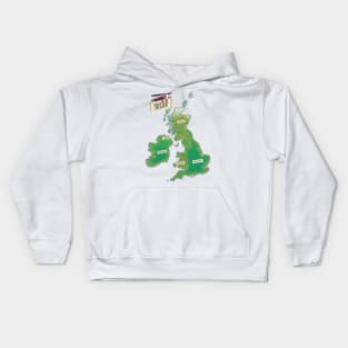 Map of the British Isles. Kids Hoodie